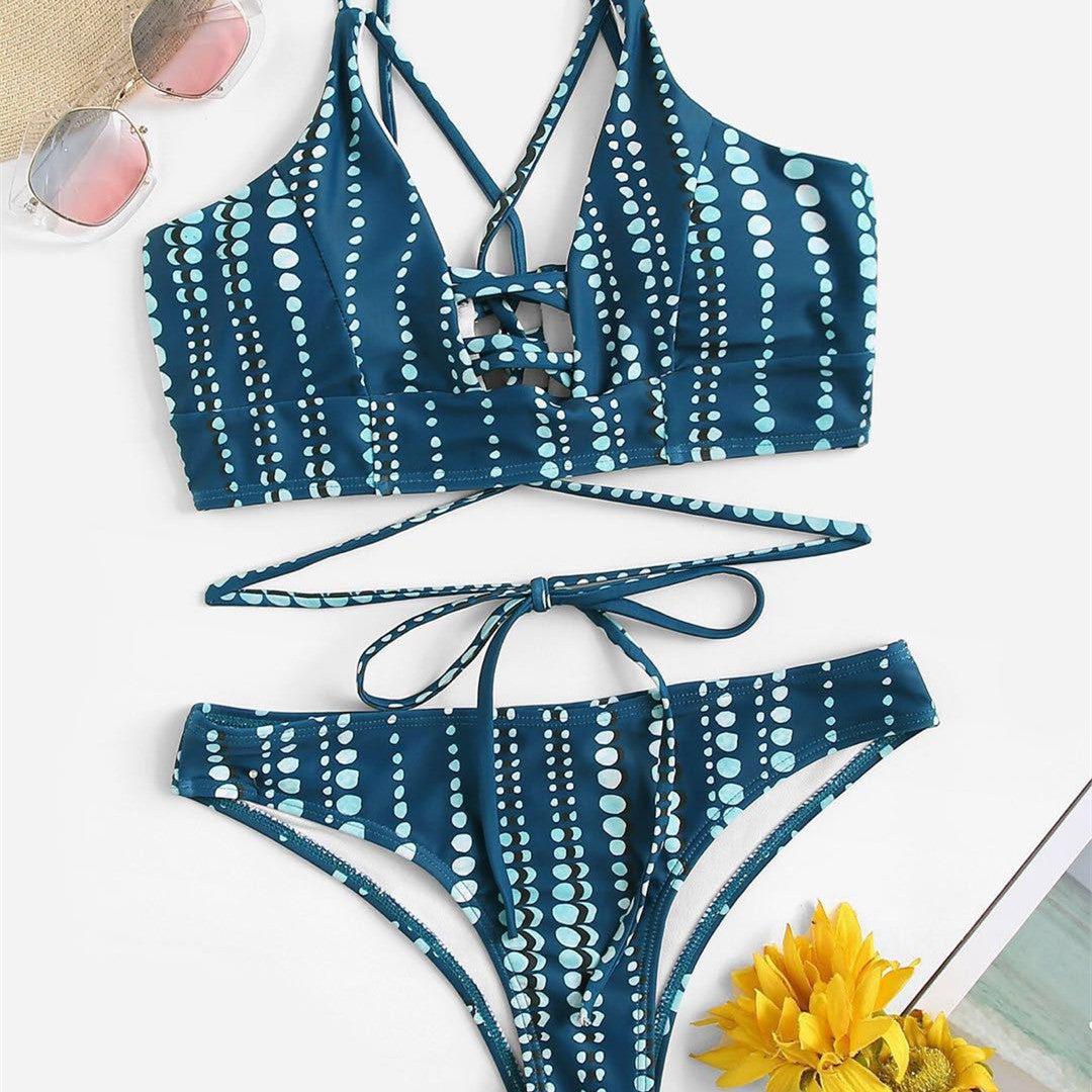 Stylish polyester and spandex bikini sets