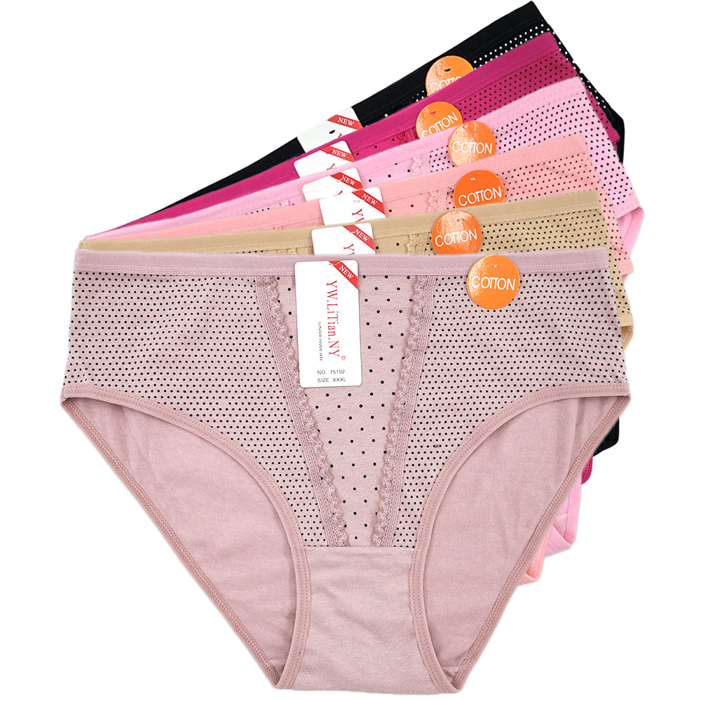 Breathable lace and cotton lingerie briefs - image 3