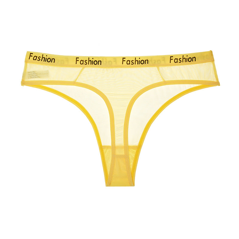 Low-waisted seamless sheer cotton lingerie briefs - image 3