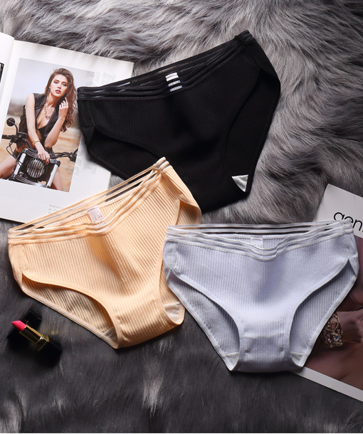 Elegant feminine cotton lingerie briefs - image 1