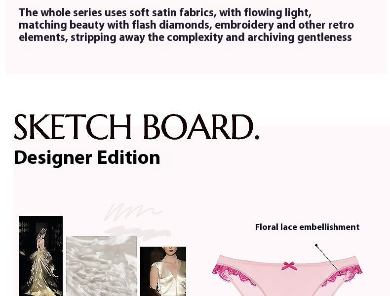 Low-waisted breathable lace and cotton lingerie briefs - image 3