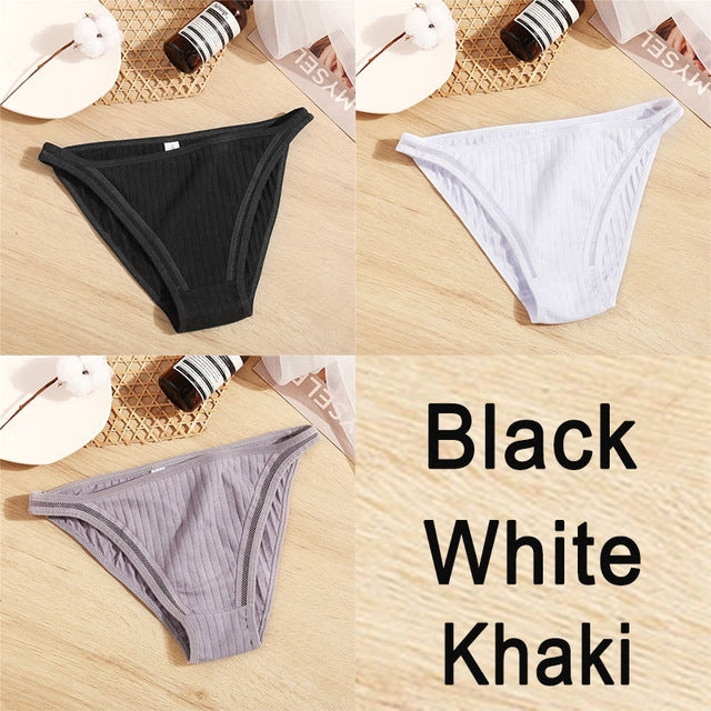 Low-waisted lace and cotton lingerie briefs - image 4