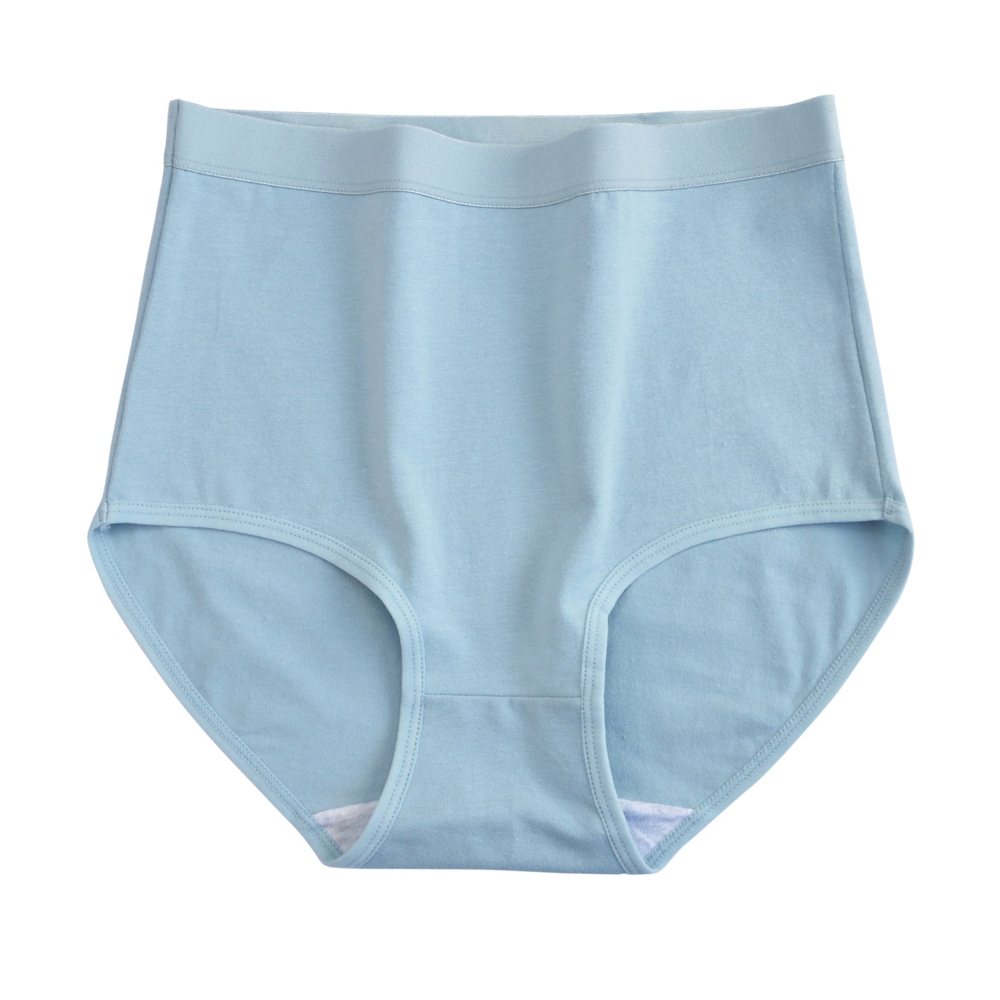 High-waisted plus-size cotton lingerie briefs