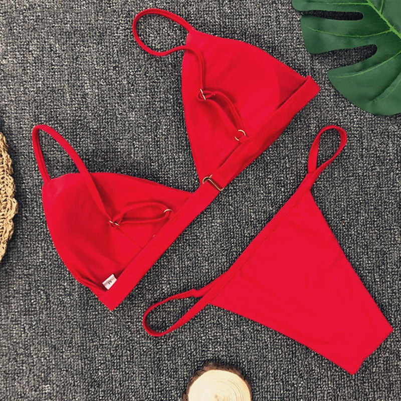 Backless push-up spandex bikini sets - image 3