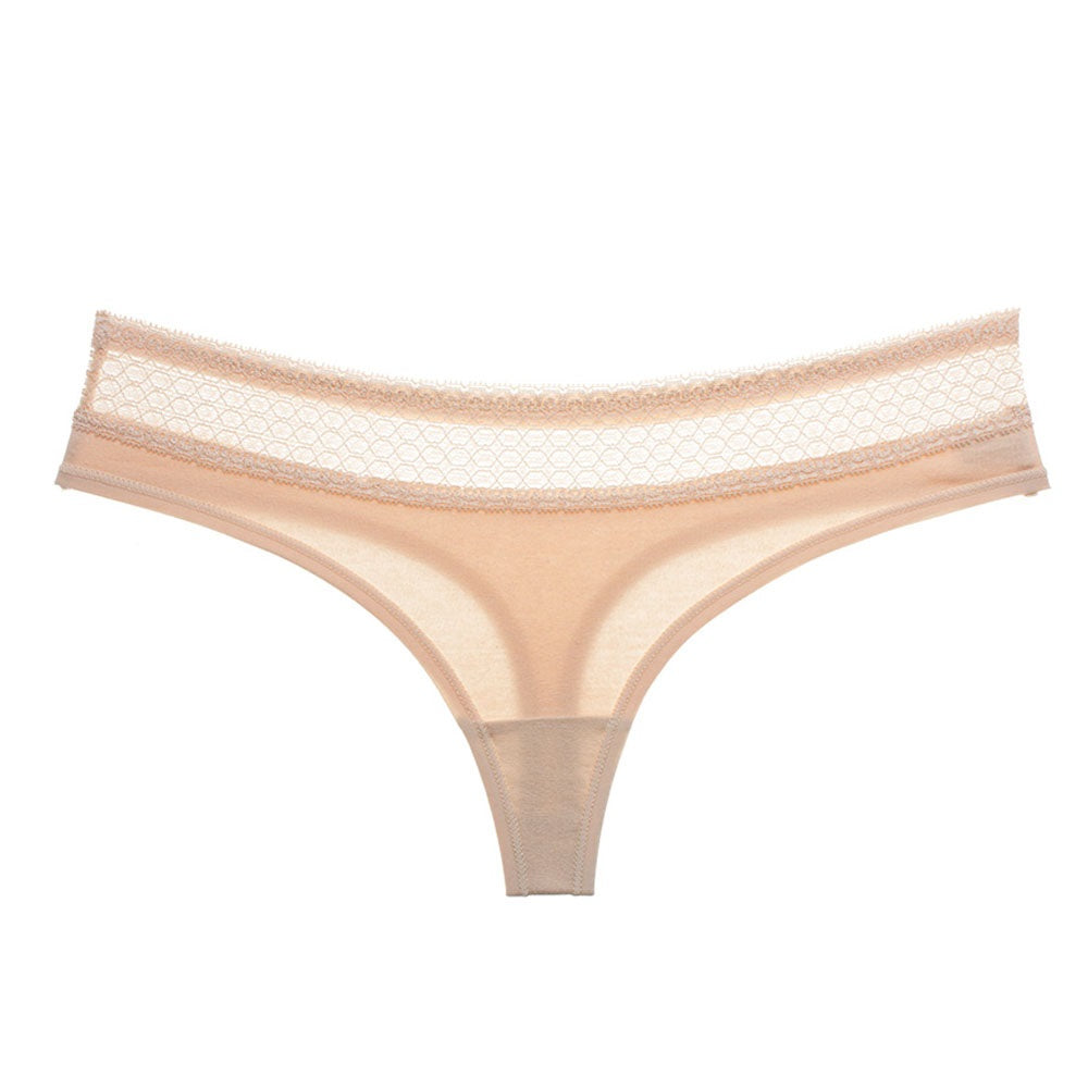 Elegant lace and cotton lingerie briefs - image 1