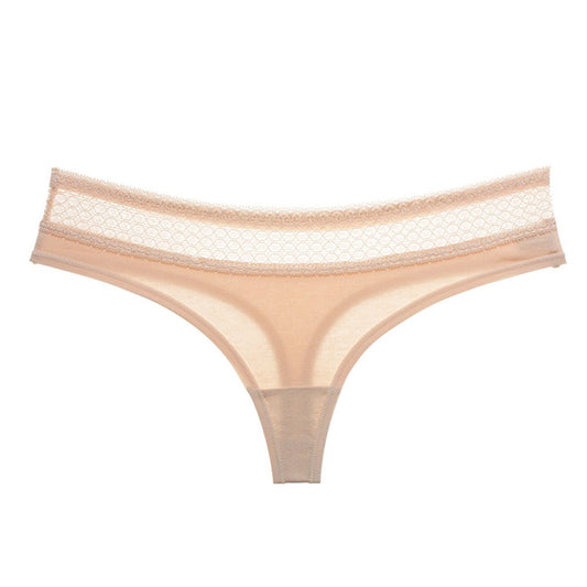 Elegant lace and cotton lingerie briefs - image 1