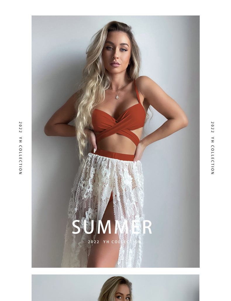 Push-up backless polyester lingerie skirt sets - image 2