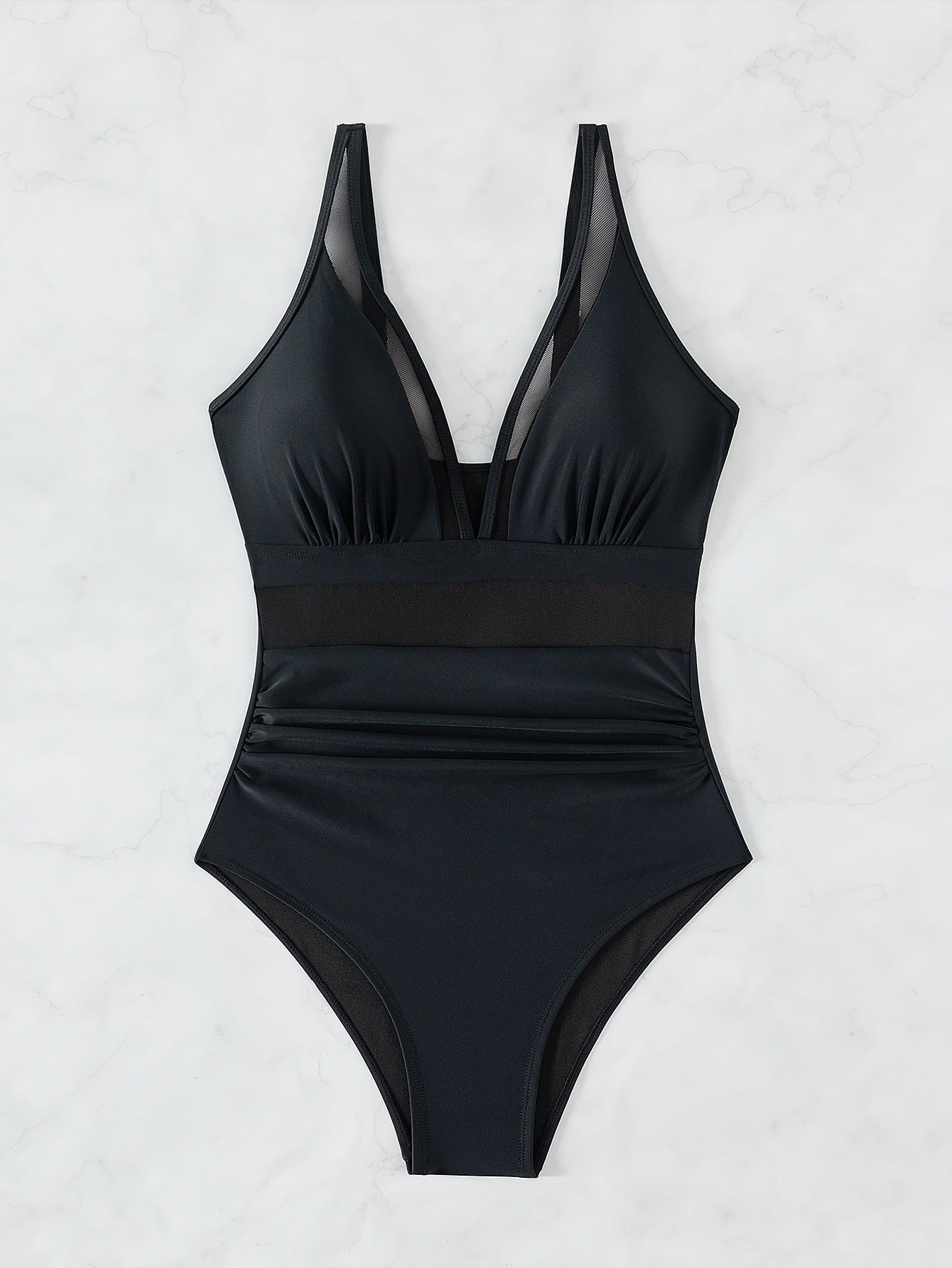 Halter one-piece mesh nylon lingerie bodysuit - product image 1