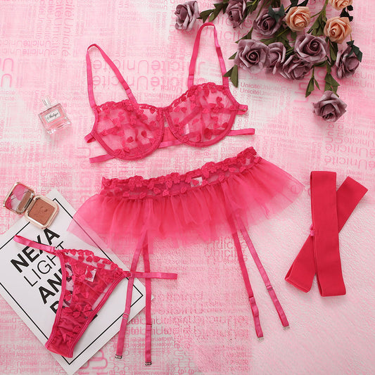 Elegant lace and mesh lingerie sets - image 1