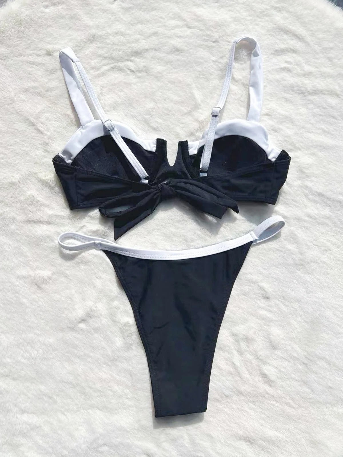 Low-waisted nylon and spandex bikini sets - image 2