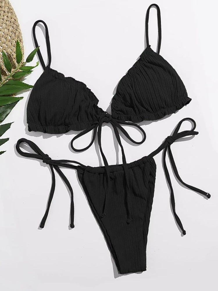 Triangle spandex bikini sets - image 3