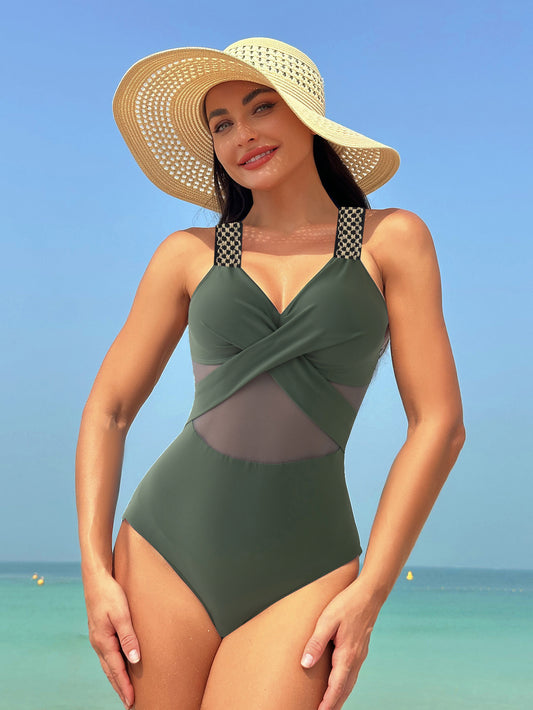 Elegant mesh and nylon lingerie bodysuits - image 1