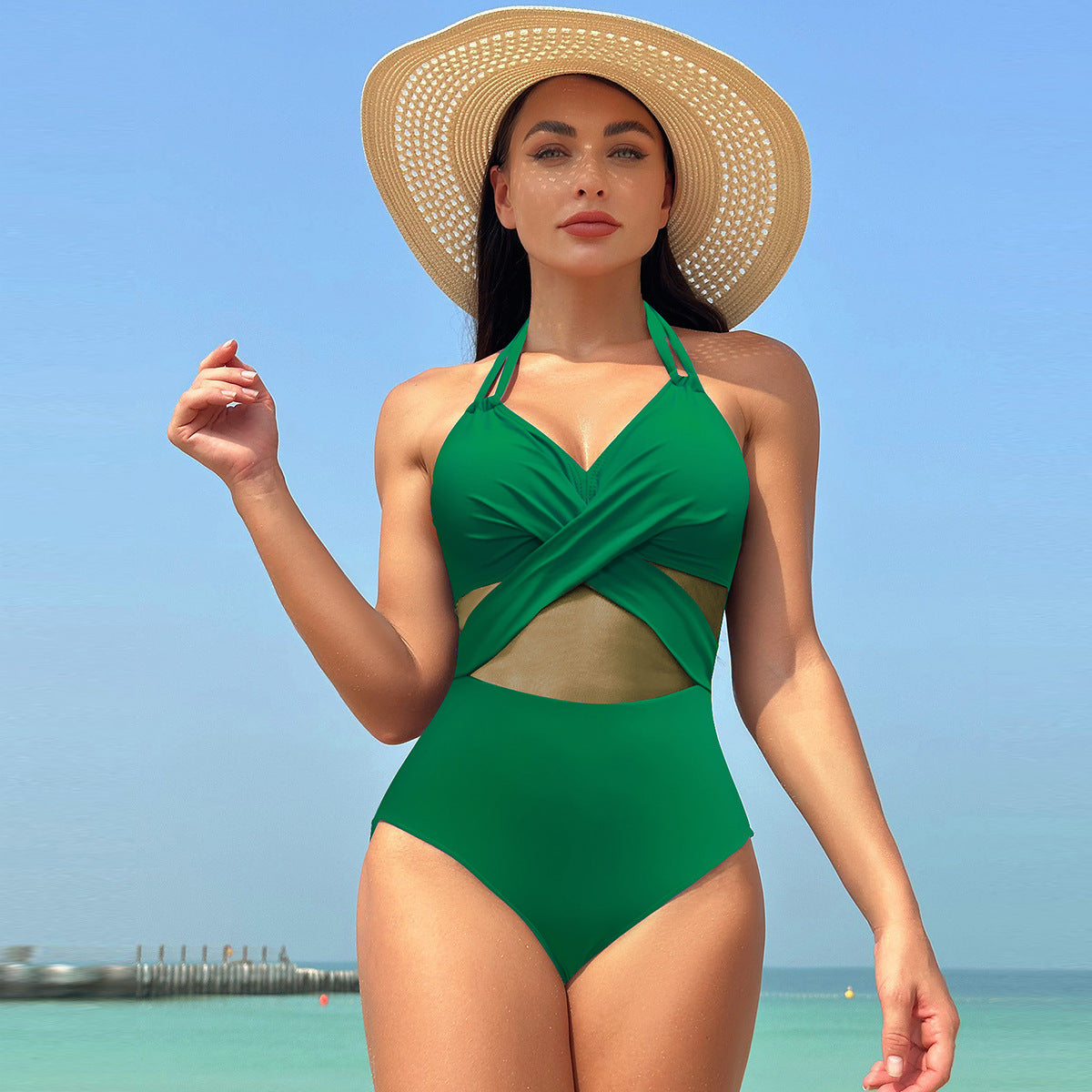 Elegant mesh and nylon lingerie bodysuits - image 3