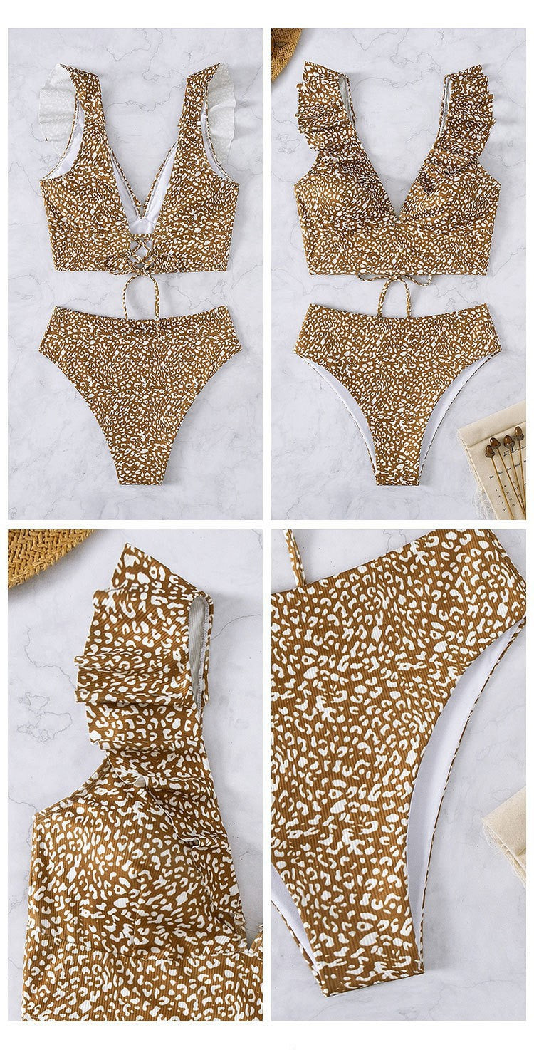 High-waisted nylon bikini sets - image 1