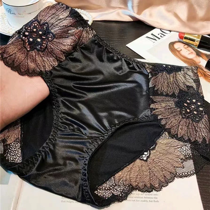 High-waisted shaping embroidered cotton lingerie briefs - image 2