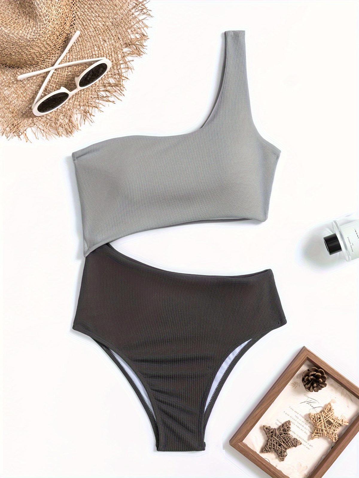 White polyester lingerie bikini set - product image 2