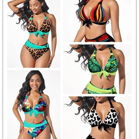 Plus-size polyester and spandex bikini sets - image 1