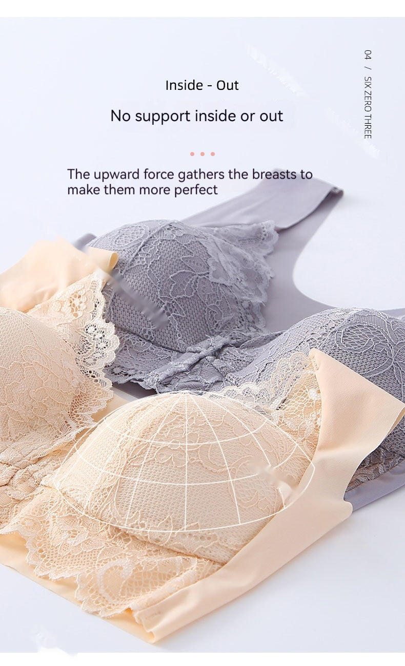 Seamless adjustable lace and cotton bras - image 3