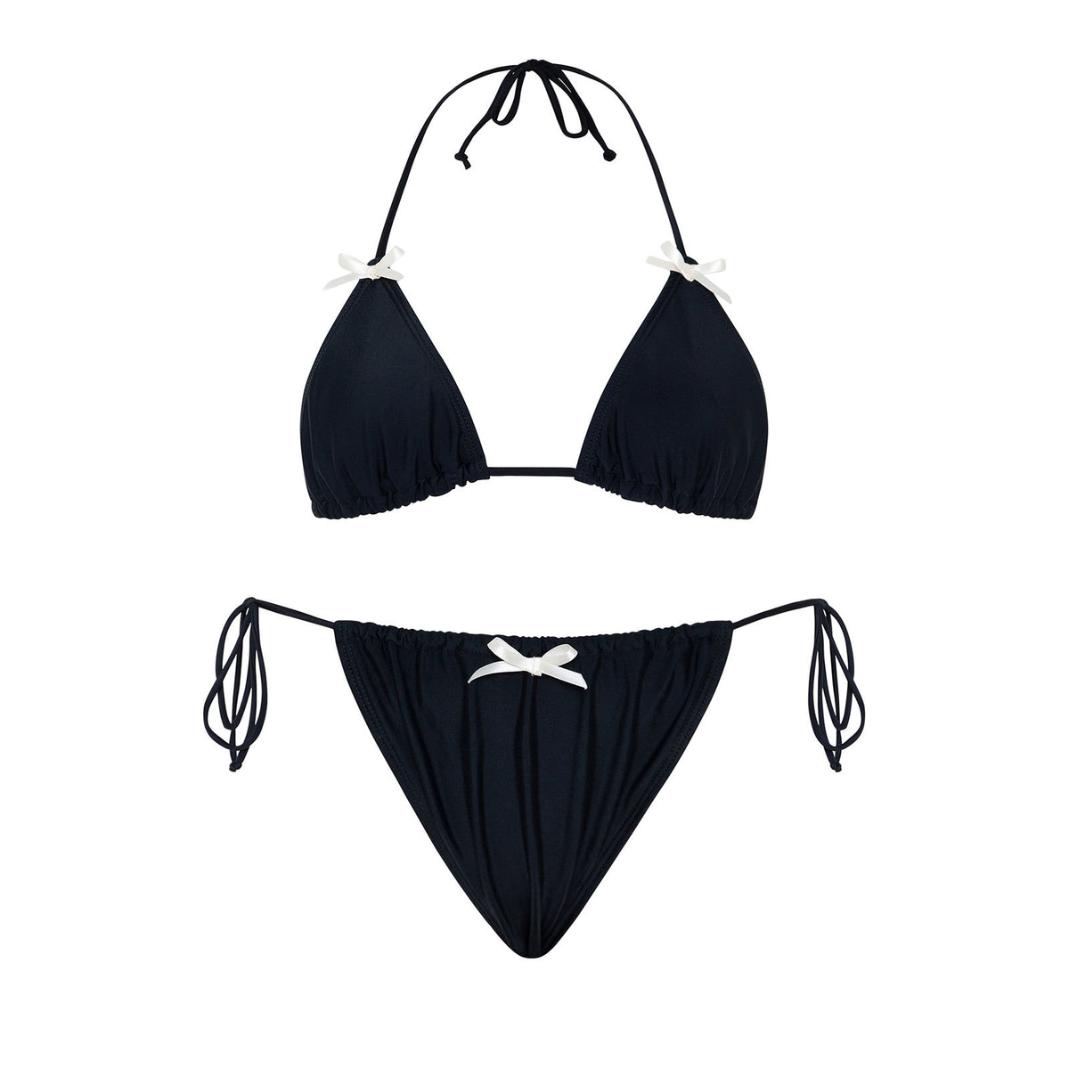 Backless polyester and leather bikini sets - image 3