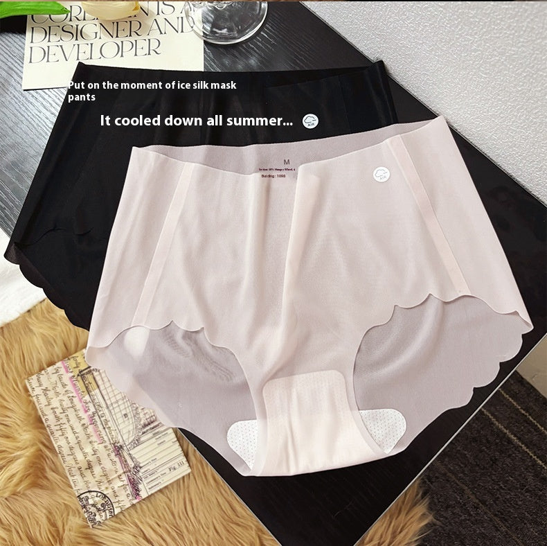 Seamless breathable nylon and silk lingerie briefs - image 2