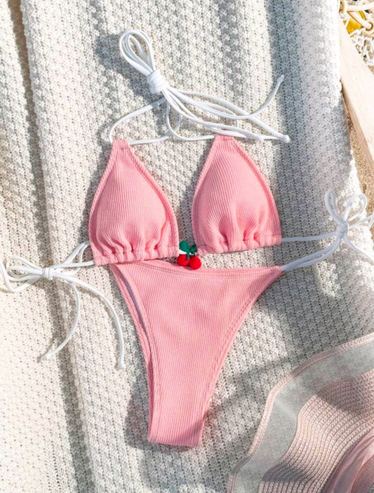 Backless polyester bikini sets - image 1