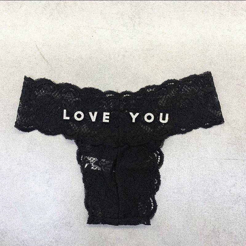Low-waisted sheer lace and polyester lingerie briefs - image 1