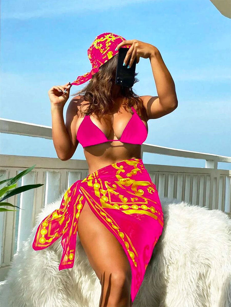 Stylish lace and polyester bikini sets - image 2