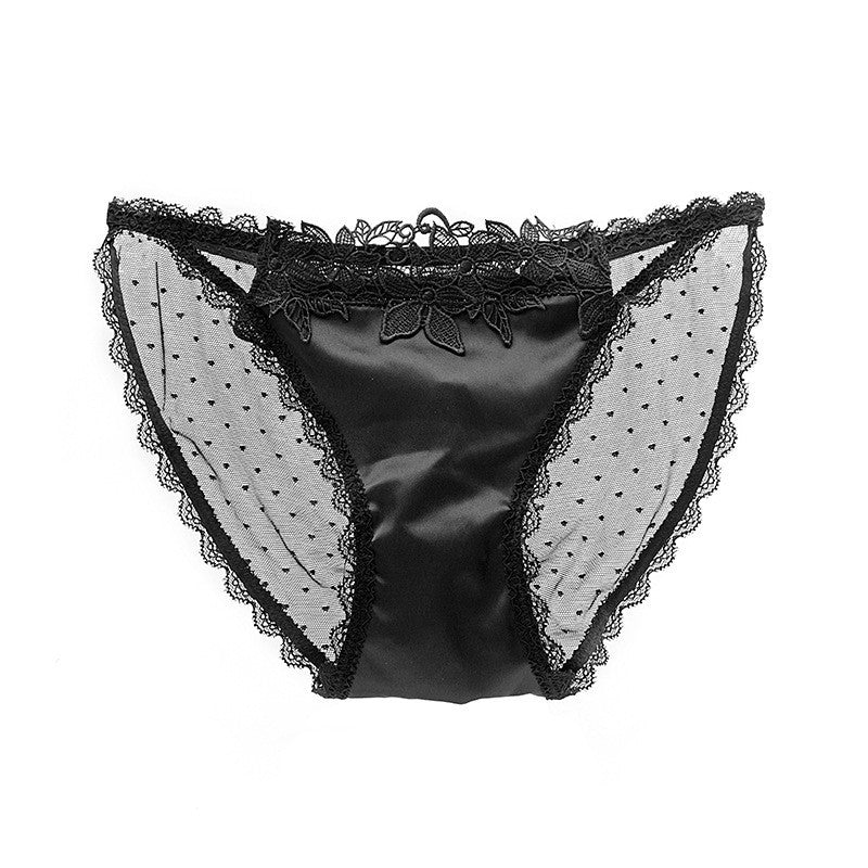 Low-waisted breathable mesh and nylon lingerie briefs - image 2