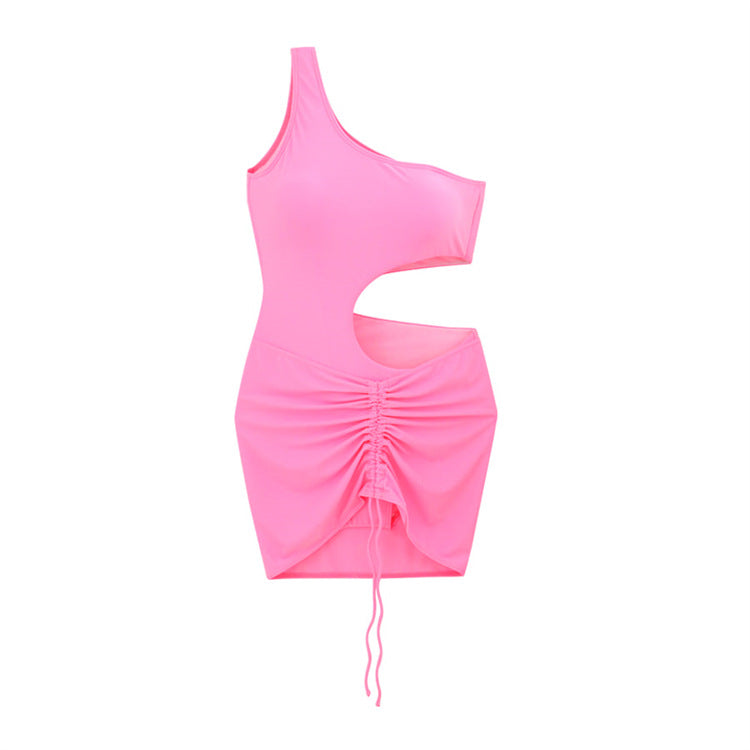 White backless one-piece cotton bikini set - product image 1
