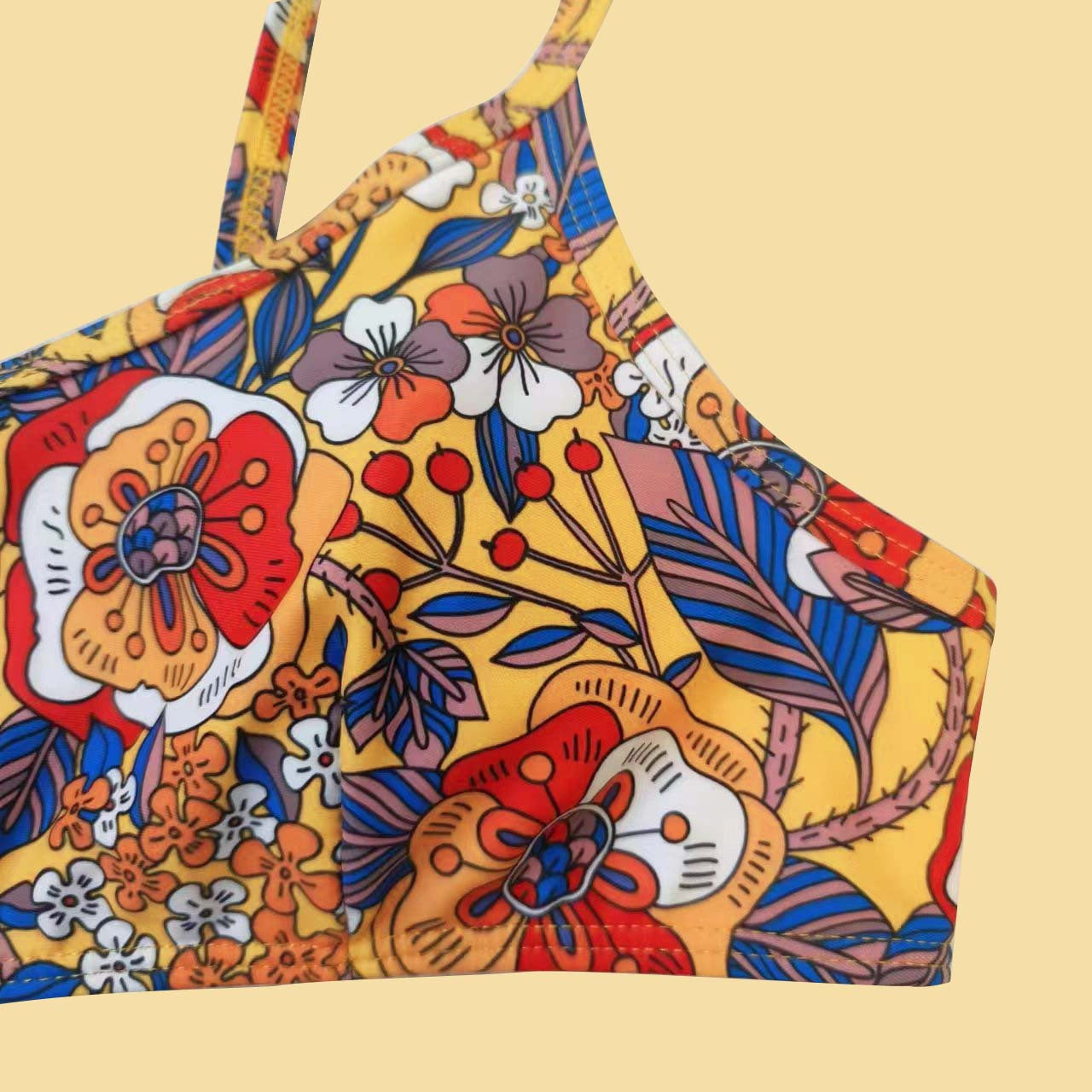Floral polyester and spandex bikini sets - image 2