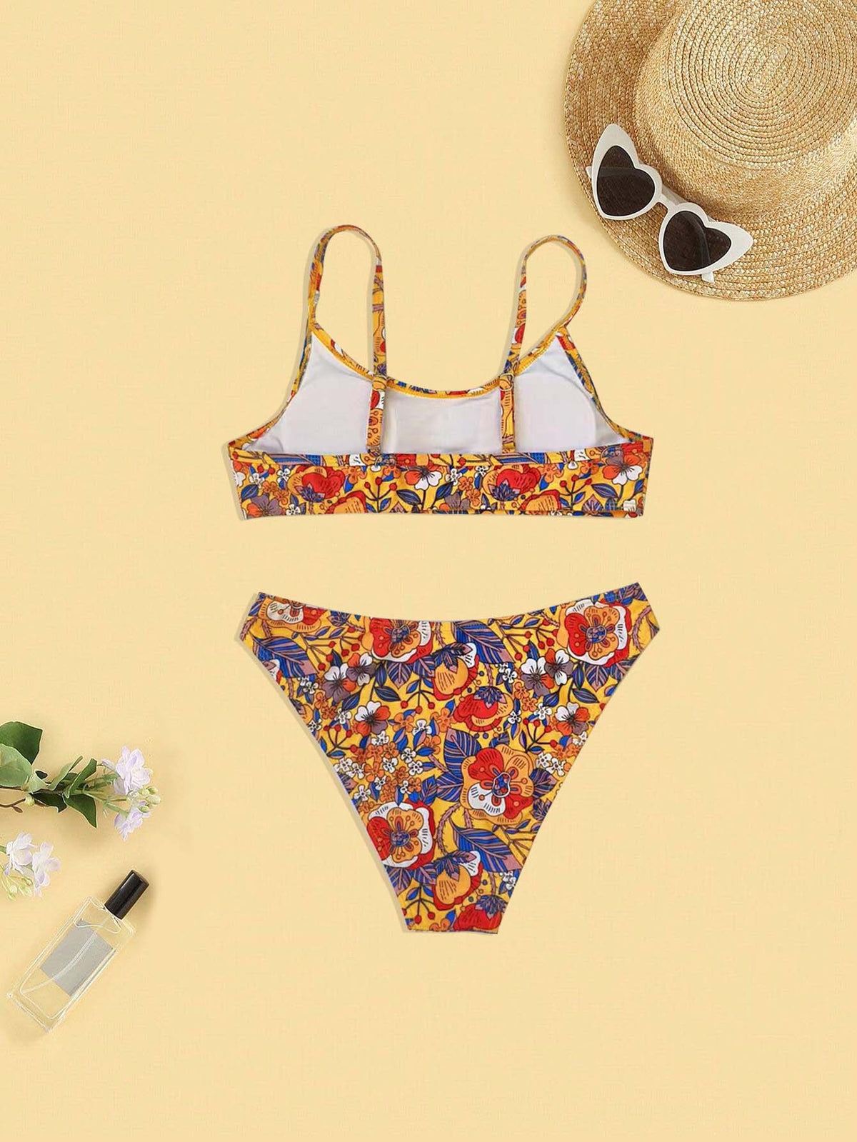 Floral polyester and spandex bikini sets - image 4