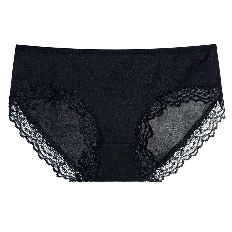 Low-waisted lace and silk lingerie briefs - image 1