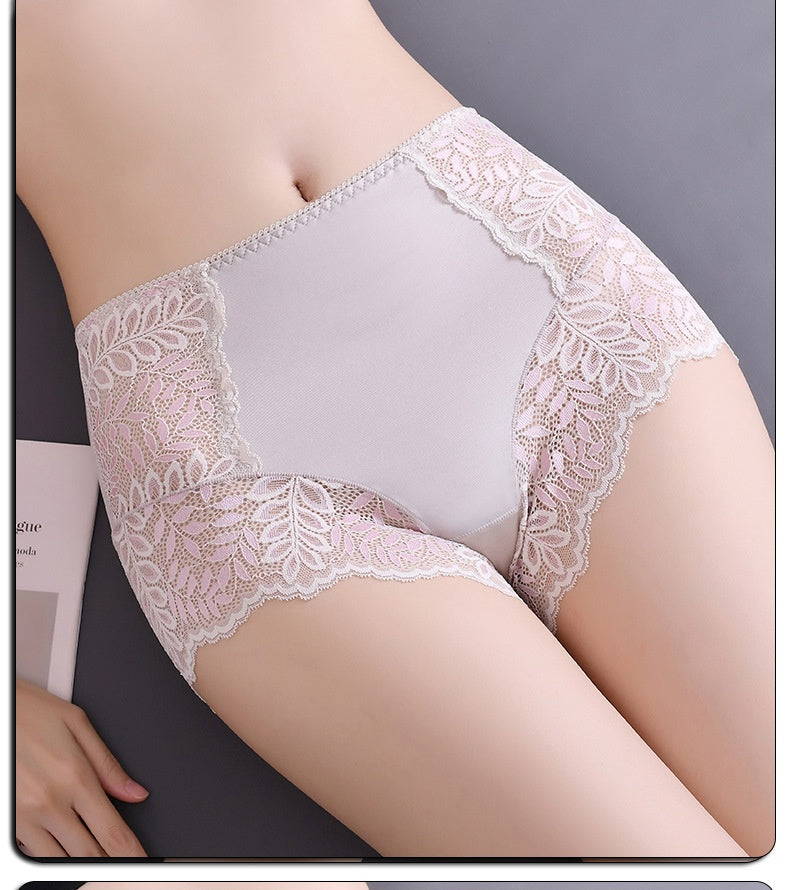 Seamless breathable floral lace lingerie briefs - image 1
