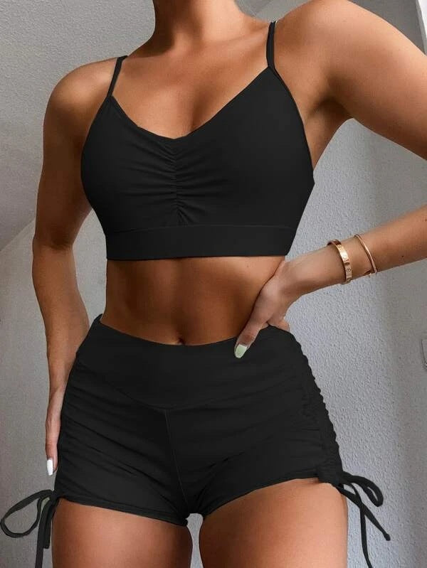 Stylish high-waisted spandex bikini sets - image 2