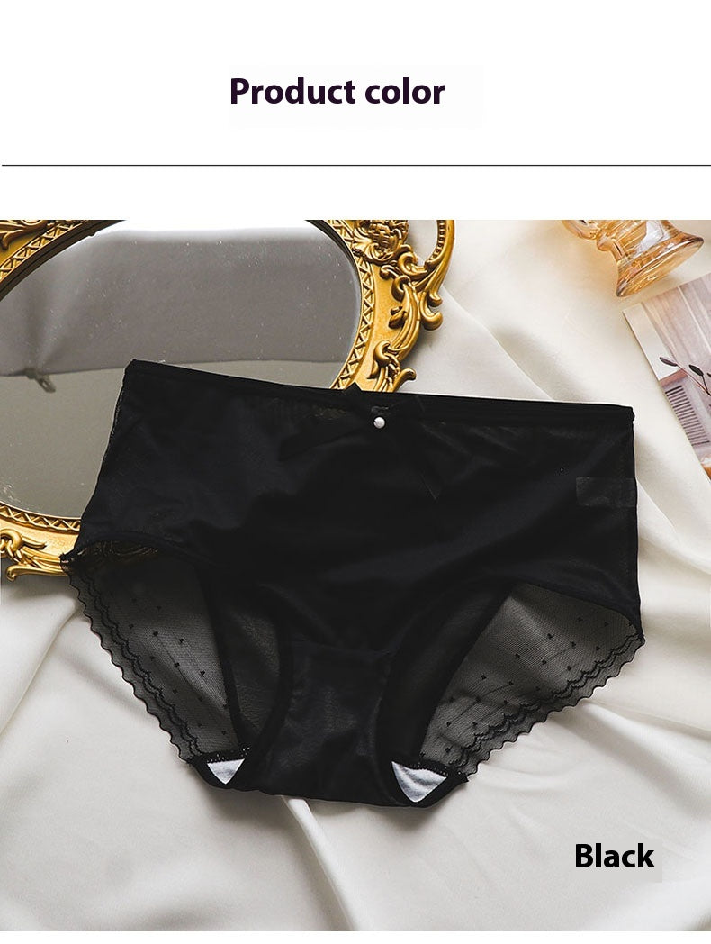 Seamless lace and mesh lingerie briefs - image 3