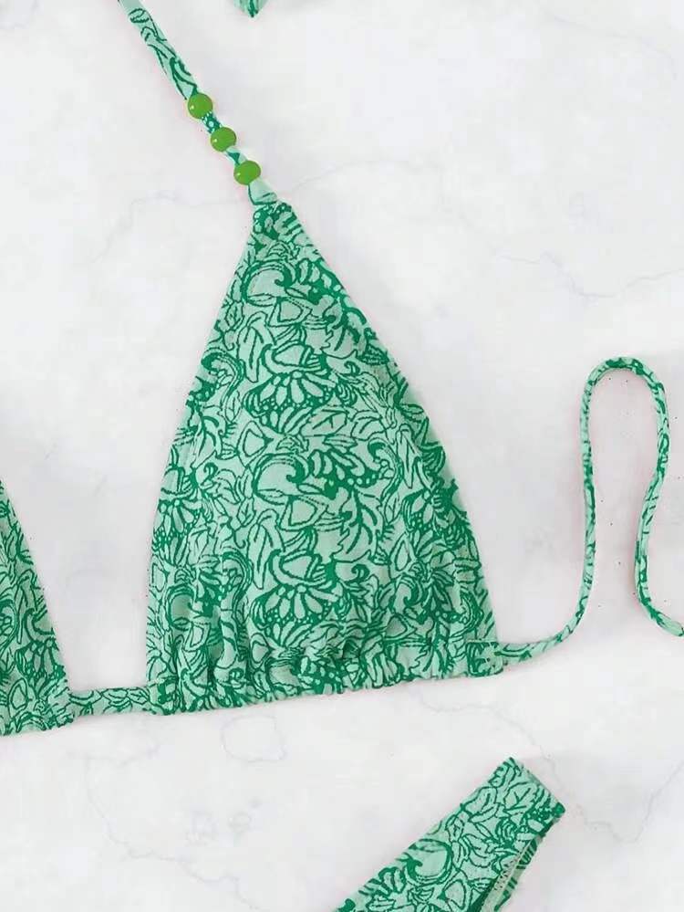 Stylish halter polyester bikini sets - image 3