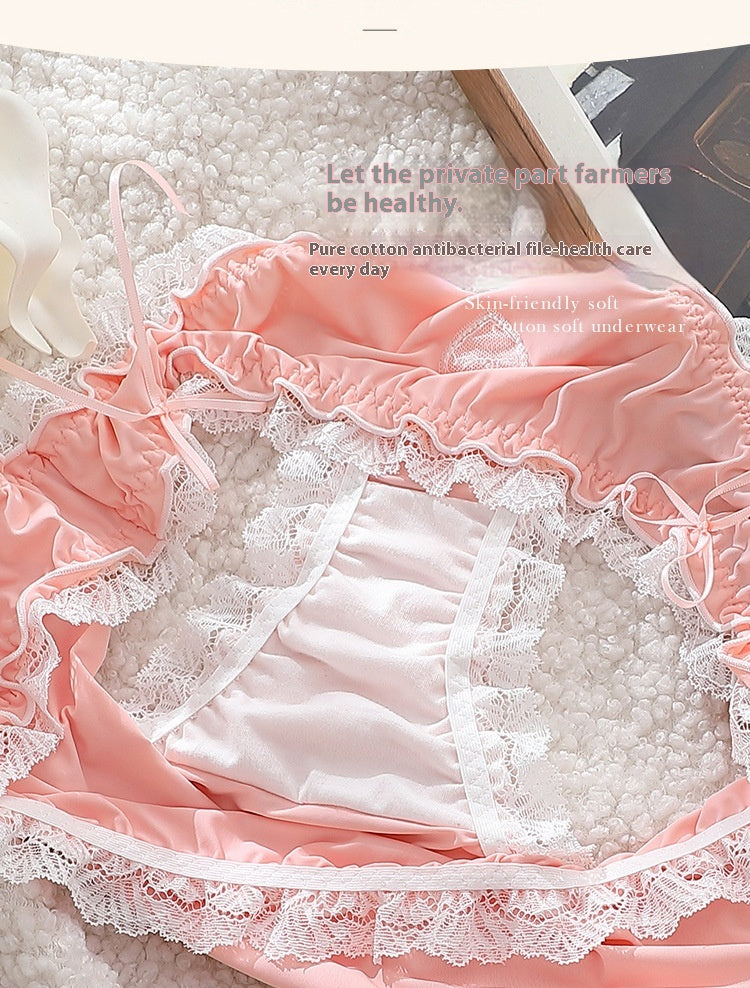 Seamless breathable cotton and nylon lingerie briefs - image 2
