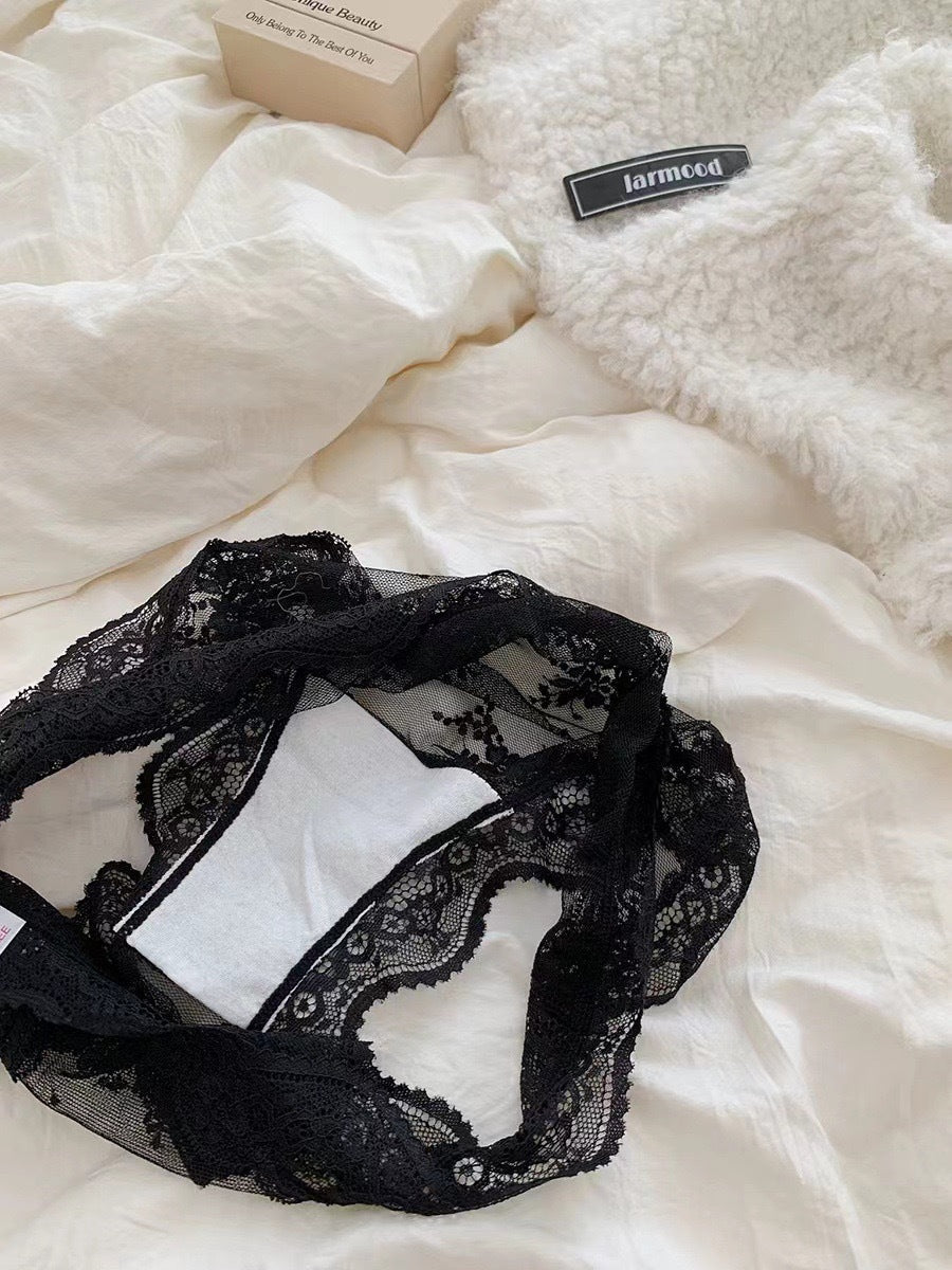 Breathable lace and mesh lingerie briefs - image 2