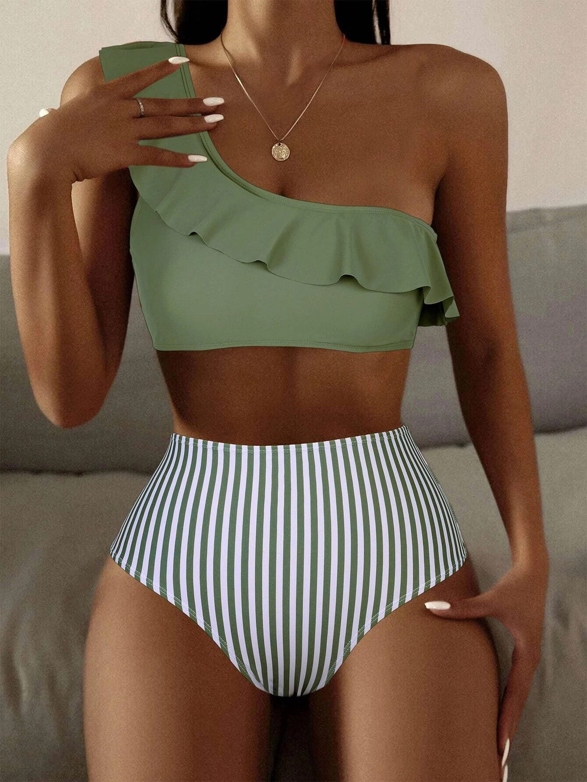 Stylish polyester and spandex bikini sets - image 2