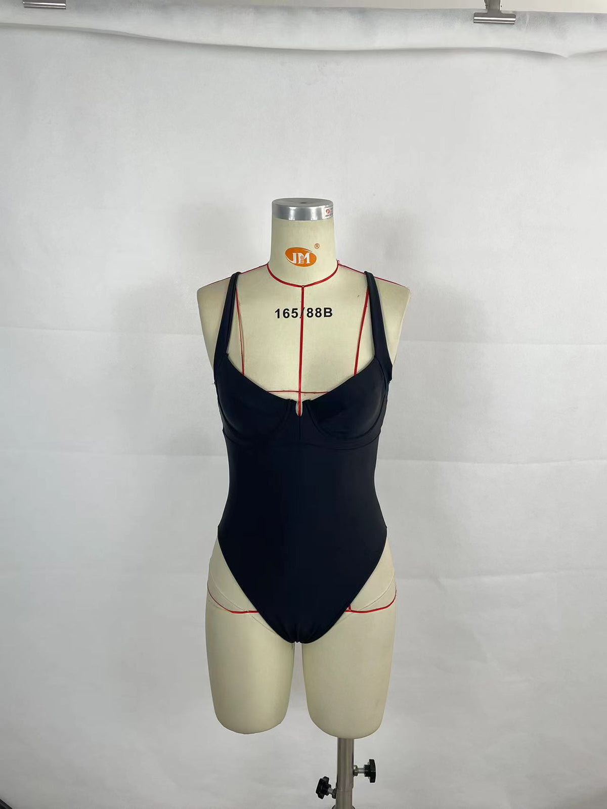Black one-piece polyester nylon bikini sets - image 3