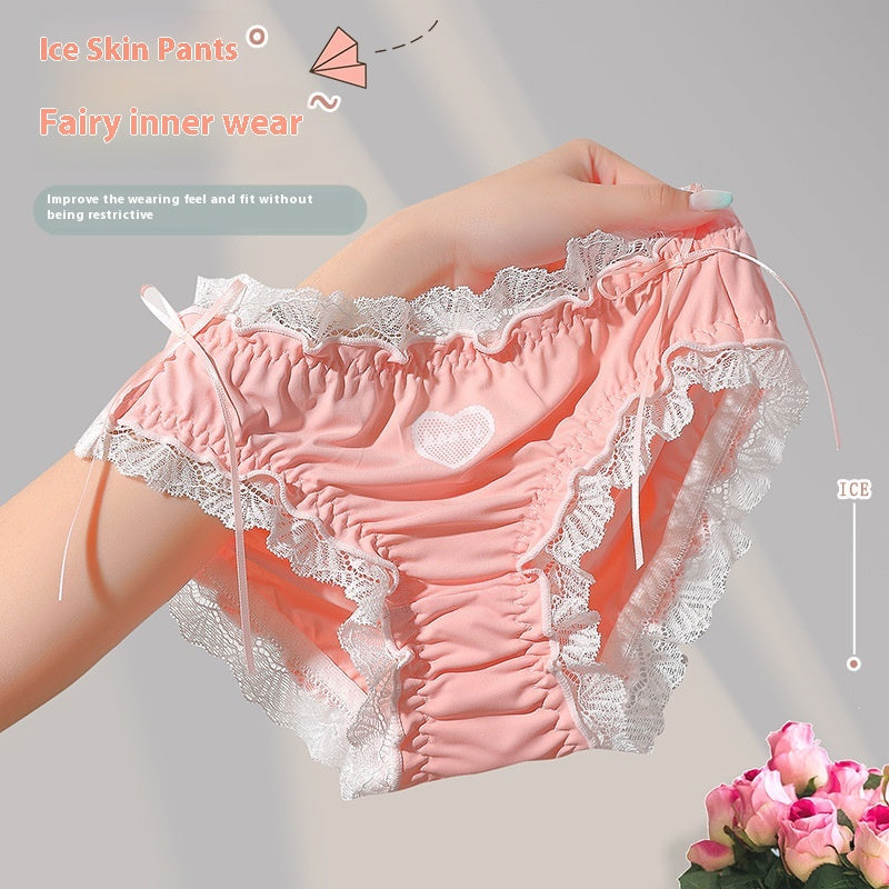Breathable lace and silk lingerie briefs - image 1