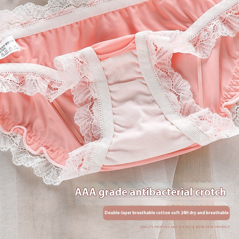 Breathable lace and silk lingerie briefs - image 2