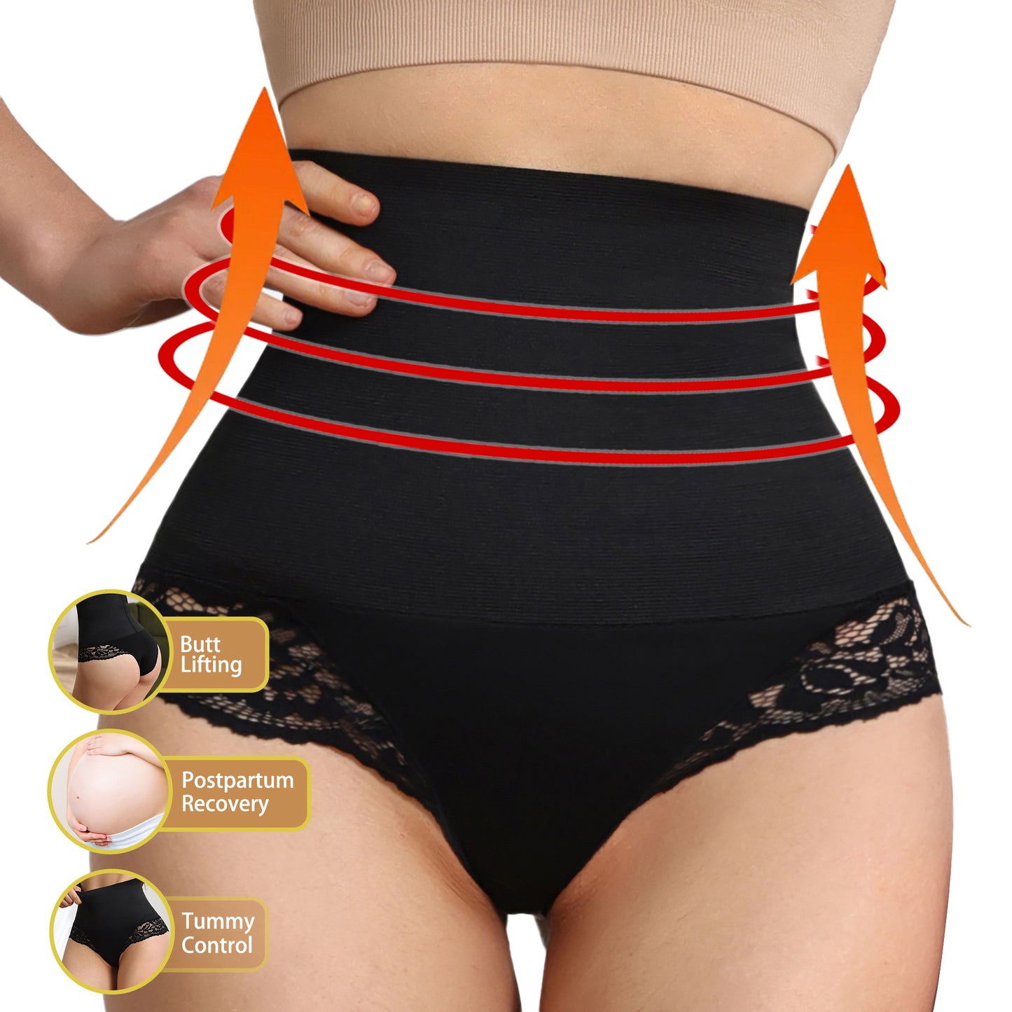 Breathable lace and nylon lingerie briefs - image 3