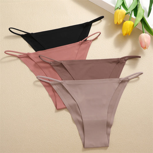 Low-waisted seamless nylon lingerie briefs - image 1