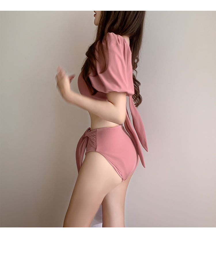 Stylish lace and nylon bikini sets - image 1