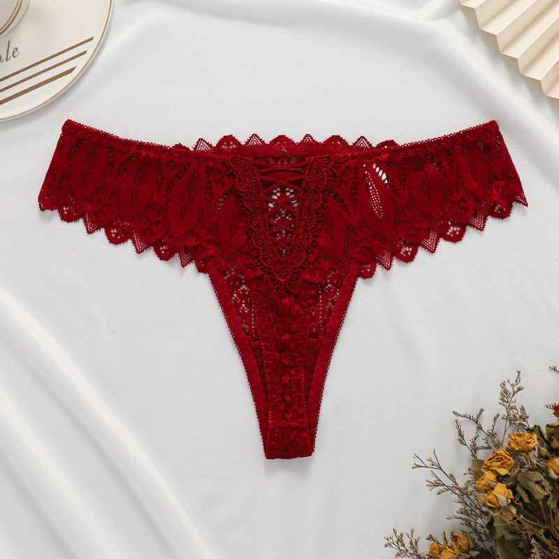 Seamless breathable lace lingerie briefs