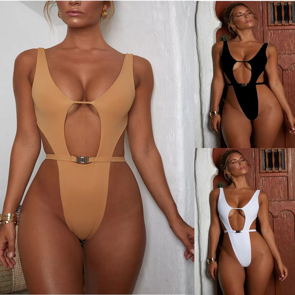 Black backless one-piece polyester lingerie bodysuit - product image 2