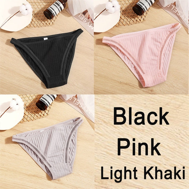 Low-waisted lace and cotton lingerie briefs - image 3