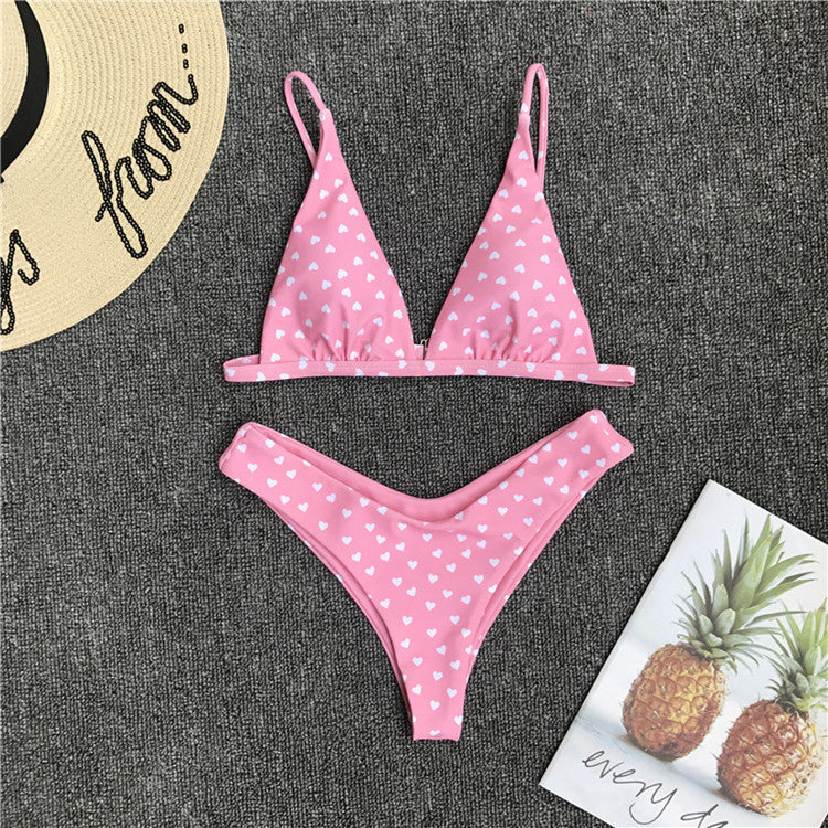 Black polyester bikini sets