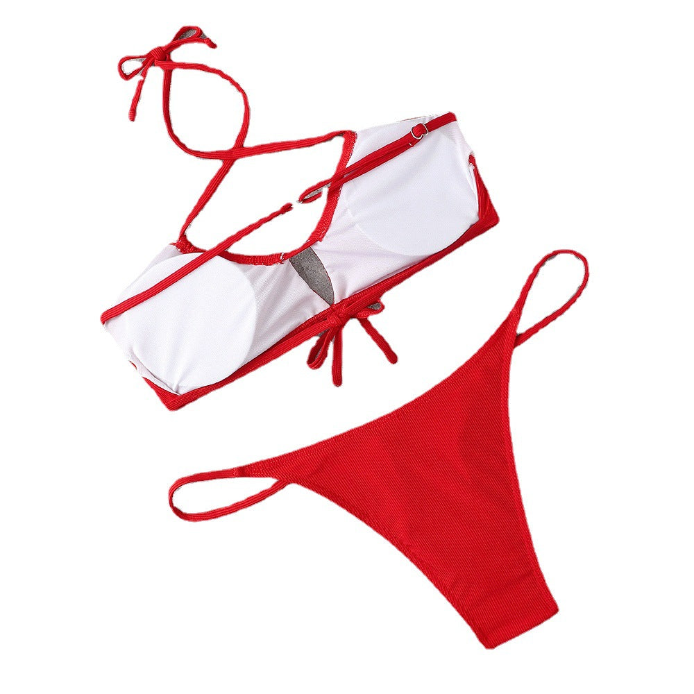 Black polyester lingerie bikini sets - image 4